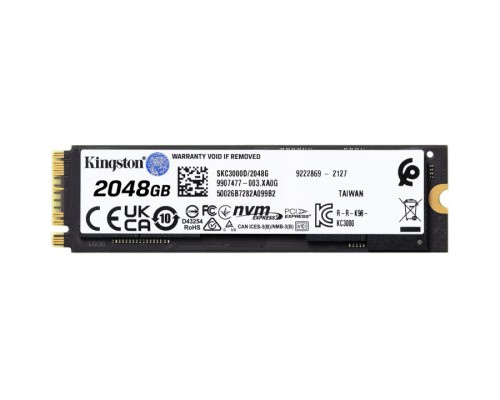 Накопичувач SSD M.2 2280 2TB Kingston (SKC3000D/2048G)