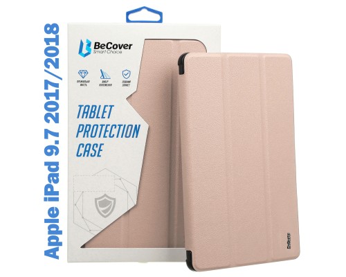 Чохол до планшета BeCover Tri Fold Soft TPU Silicone Apple iPad 9.7 2017/2018 A1822/A1823/A1893/A1954 Pink (708513)