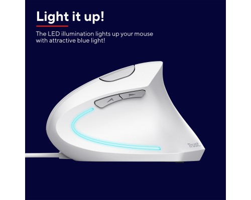 Мишка Trust Verto Ergonomic USB White (25133)