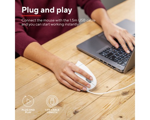 Мишка Trust Verto Ergonomic USB White (25133)