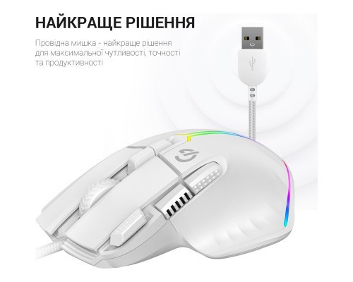 Мишка GamePro GM500W RGB USB White (GM500W)