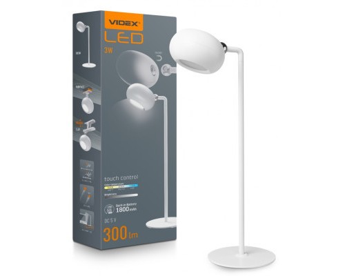 Настільна лампа Videx TF18W 3W 3000-5500K (VLE-TF18W)