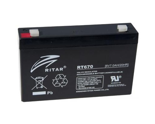 Батарея до ДБЖ Ritar RT670, 6V-7.0Ah (RT670)