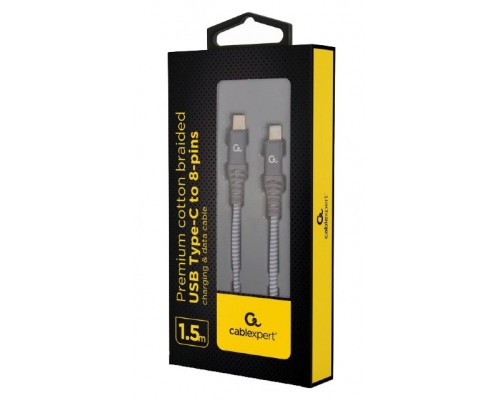 Дата кабель USB-C to Lightning 1.5m Cablexpert (CC-USB2B-CM8PM-1.5M)