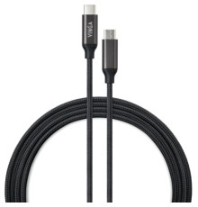Дата кабель USB-C to USB-C 2.0m 100W E-Mark Chip Nylon Vinga (VCPCTC100BK2)