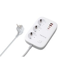 Мережевий фільтр живлення ColorWay CW-CHE34PDW 3 розетки/4USB (CW-CHE34PDW)