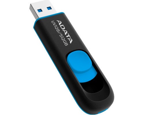 USB флеш накопичувач ADATA 512GB AUV 128 Black/Blue USB 3.2 (AUV128-512G-RBE)