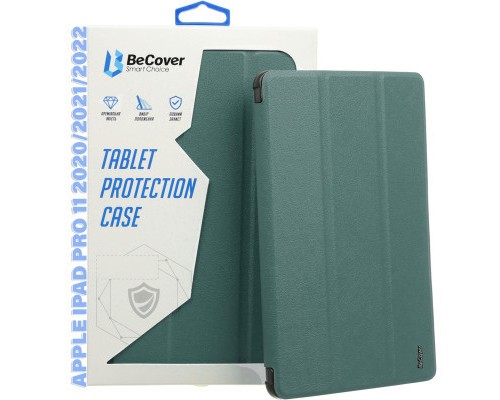 Чохол до планшета BeCover Tri Fold Hard TPU Apple iPad Pro 11 2020/2021/2022 Dark Green (711110)