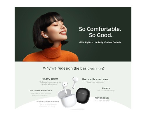 Навушники QCY AilyBuds Lite Black (1052466)