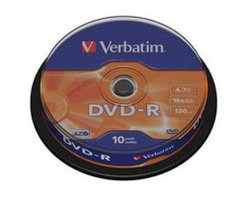 Диск DVD Verbatim 4.7Gb 16X CakeBox 10шт (43523)