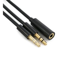 Кабель мультимедійний Jack 3.5mm to 2xJack 3.5 F Extradigital (KBA1646)