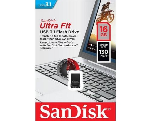USB флеш накопичувач SanDisk 16GB Ultra Fit USB 3.1 (SDCZ430-016G-G46)