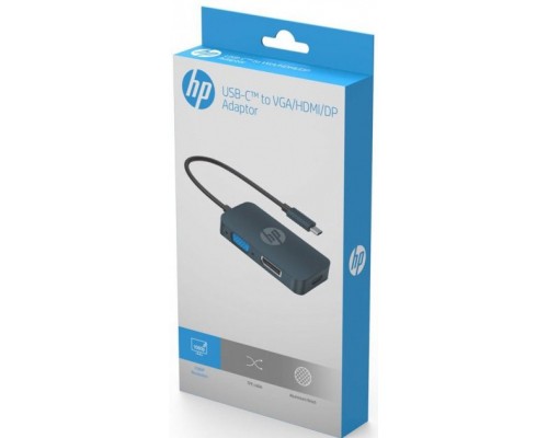 Порт-реплікатор HP USB3.1 Type-C --> HDMI/VGA/DP/, 0.2м (DHC-CT200)