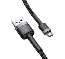 Дата кабель USB 2.0 AM to Micro 5P 2.0m 1.5A grey-black Baseus (CAMKLF-CG1)