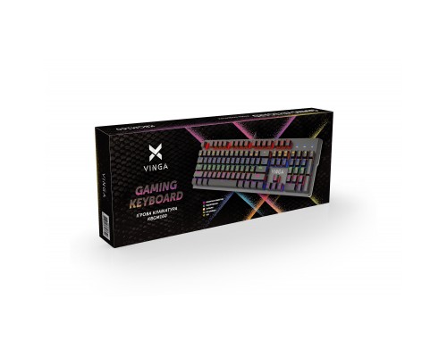 Клавіатура Vinga KBGM160 LED Outemu Blue USB Black (KBGM160 Black)