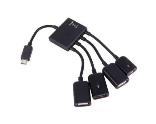 Концентратор Lapara LA-MicroUSB-OTG-HUB black