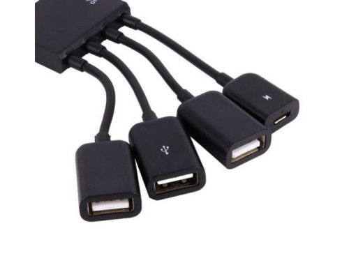 Концентратор Lapara LA-MicroUSB-OTG-HUB black