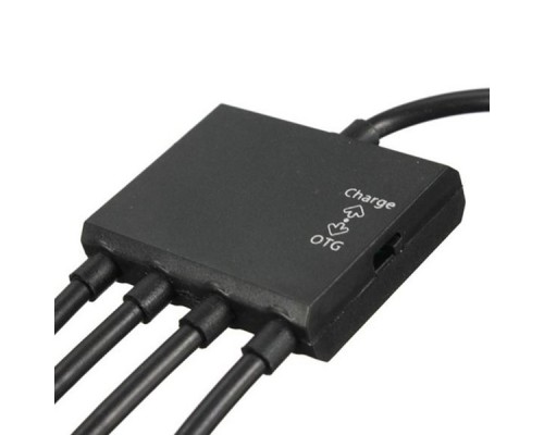 Концентратор Lapara LA-MicroUSB-OTG-HUB black