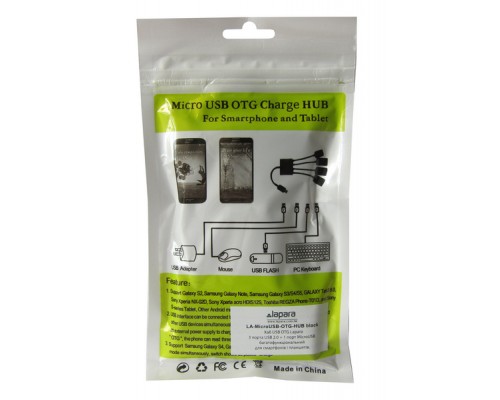 Концентратор Lapara LA-MicroUSB-OTG-HUB black