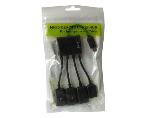 Концентратор Lapara LA-MicroUSB-OTG-HUB black