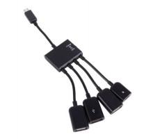 Концентратор Lapara LA-MicroUSB-OTG-HUB black