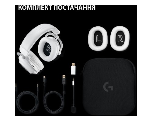 Навушники Logitech G Pro X 2 Lightspeed Wireless White (981-001269)