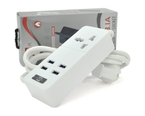 Мережевий фільтр живлення Voltronic TВ-Т06, 1роз, 4*USB White (ТВ-Т06-White)