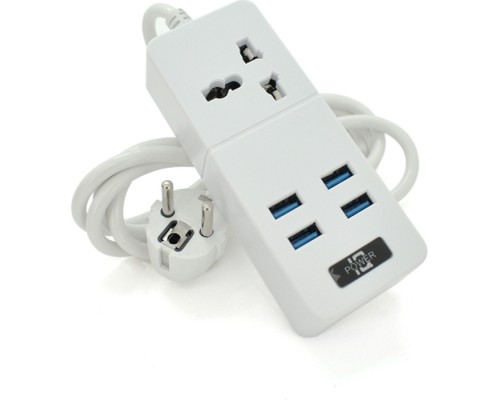 Мережевий фільтр живлення Voltronic TВ-Т06, 1роз, 4*USB White (ТВ-Т06-White)