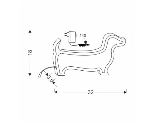 Настільна лампа Candellux Dog (41-10636)