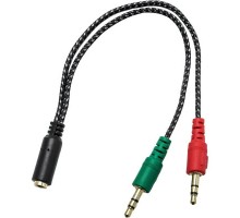 Перехідник XoKo AC-007 2x3.5-мм jack(F) - 3.5-мм 4pin jack(M) (XOKO AC-007)