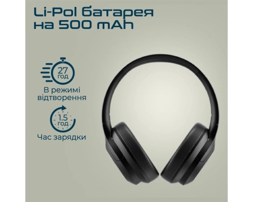 Навушники Promate Concord ANC Black (concord.black)