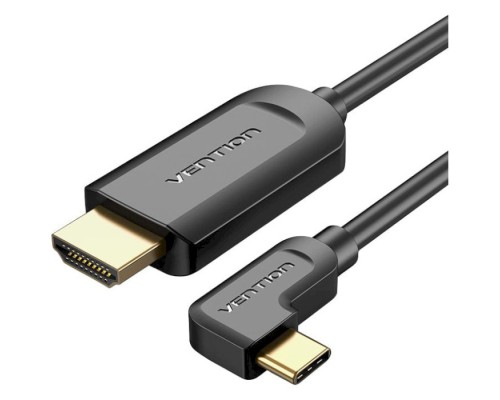 Кабель мультимедійний USB-C 3.1 to HDMI 1.5m 90° 4K 60 Гц PVC Black Vention (CGVBG)