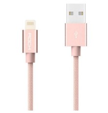 Дата кабель USB 2.0 AM to Lightning 1.0m Rose Gold Rock (F_69311)