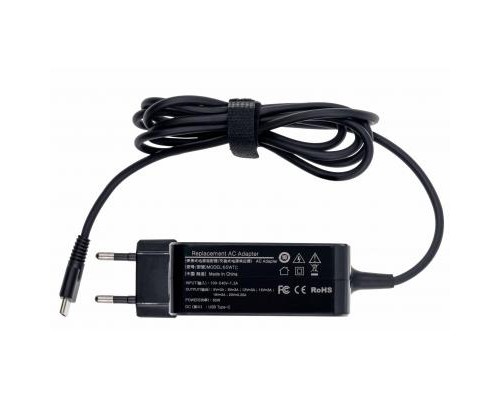 Блок живлення до ноутбуку Grand-X Type-C 65W Asus, Apple, Dell, HP, MI, Lenovo, Xiaomi (65WTC)
