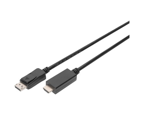 Кабель мультимедійний DisplayPort to HDMI 2.0m UHD 4K, M/M type A Digitus (AK-340303-020-S)