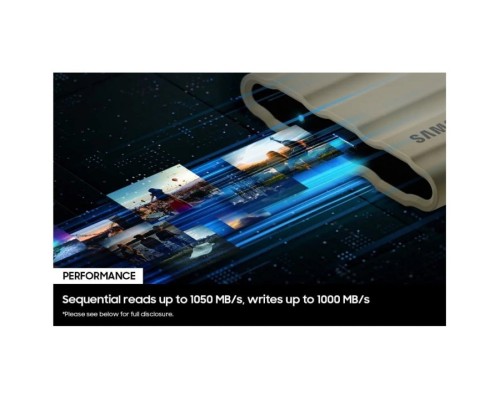 Накопичувач SSD USB 3.2 1TB T7 Shield Samsung (MU-PE1T0K/EU)