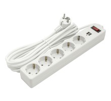 Мережевий фільтр живлення PowerPlant 5м, 5 розеток, USB 2.1A (JY-1056U/5) (PPSA10M50S5U)