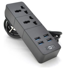 Мережевий фільтр живлення Voltronic TВ-Т07, 2роз, 4*USB Black (ТВ-Т07-Black)