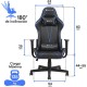 Крісло ігрове Xtrike ME Advanced Gaming Chair GC-909 Black/Blue (GC-909BU)