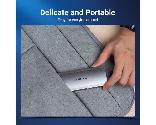 Концентратор Vention USB3.1 Type-C --> HDMI/USB-C Gen 1/USB 3.0x3/PD 100W Hub 6-i (TOFHB)