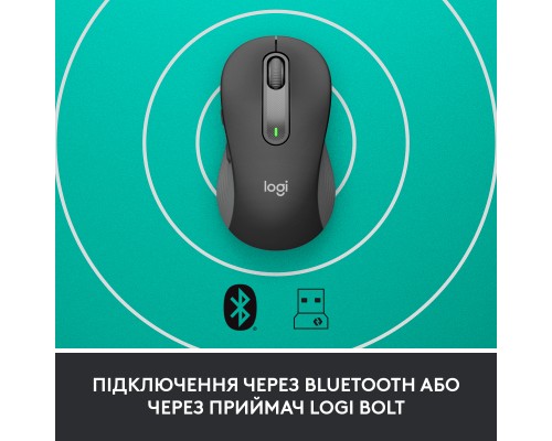 Мишка Logitech Signature M650 L Wireless Mouse for Business Graphite (910-006348)