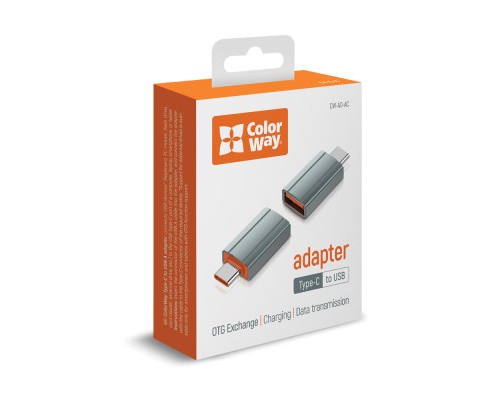 Перехідник USB-A toUSB-C ColorWay (CW-AD-AC)