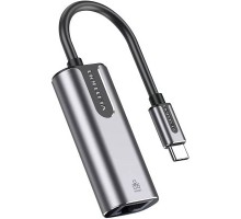 Перехідник USB3.1 Type-C to Ethernet RJ45 1000Mb Aluminum black Vention (CFNHB)