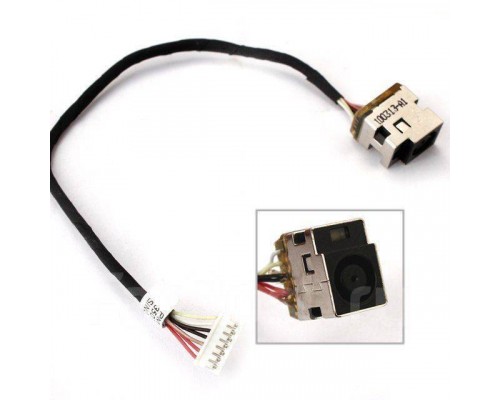 Роз'єм живлення ноутбука з кабелем для HP PJ230 (7.4mm x 5.0mm + center pin), 7-pin, Универсальный (A49042)