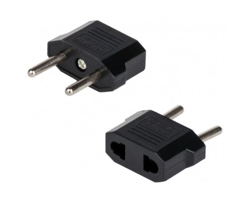 Перехідник Atcom UK/US-розетка - Евро-вилка, черный (14345)
