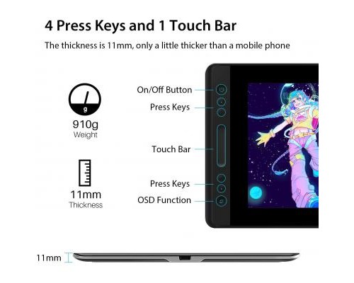 Планшет-монітор Huion Kamvas 13 (GS1331)