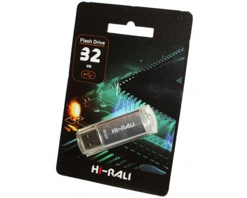 USB флеш накопичувач Hi-Rali 32GB Rocket Series Silver USB 2.0 (HI-32GBVCSL)