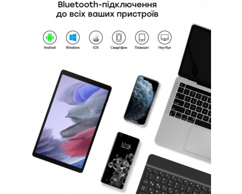 Чохол до планшета AirOn Premium Samsung Galaxy Tab A7 LITE T220/T225 BT keyboard Bla (4822352781065)