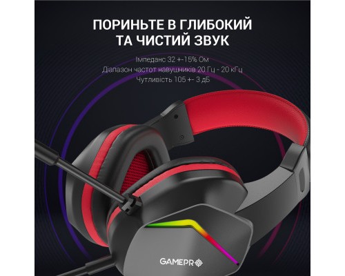 Навушники GamePro HS311 RGB Black/Red (HS311)
