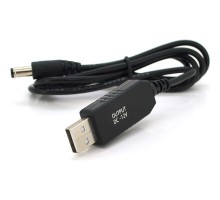 Кабель живлення USB to DC 5.5x2.5 12V 1.0m OEM (29886) Voltronic (KPFR/5-12)